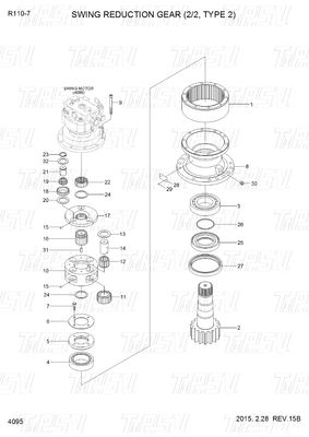 Couleur personnalisable Excavateur moteur d'entraînement final R110-7 39N4-12100 Catalogue
