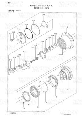 Moteurs de déplacement pour excavatrices en acier OEM pour machines minières et énergétiques 0922101 ZX60