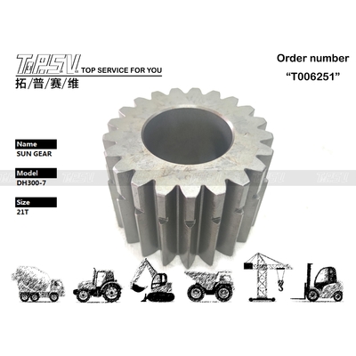 K9000794 Facile à installer DH300-7 Voyage 3 étapes Sun Gear Fonctionnement en douceur dans le système de transmission de la pelle en acier
