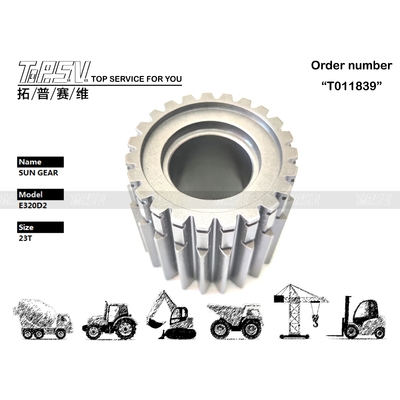 367-8368 Couleur Noir E320D2 Swing de l'excavateur 2 étapes Sun Gear pour réducteur planétaire dans les ateliers de réparation de machines