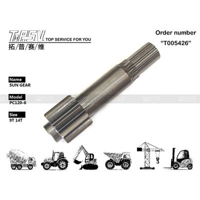 Sac traité Couleur noire PC120-6 Excavatrice Déplacement 1 Étage Pièces d'engrenage solaire pour emballage de transport