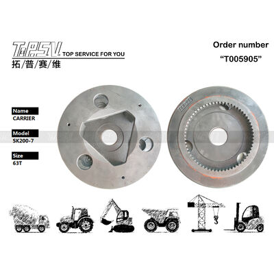 YN53D00008S011 Steel SK200-7 Excavator Travel Device 2 Stage Carrier Noir Couleur composant de précision conçu pour assurer un mouvement en douceur et une longue durée de vie
