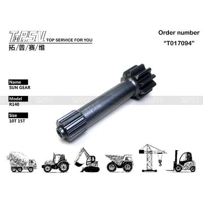 Pièces de vitesse de Sun d'étape du voyage 1 de l'excavatrice R140 pour les pièces de rechange d'excavatrice d'entraînement de voyage