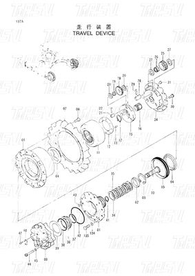 Équipement hydraulique de creusement Moteurs d'entraînement final pour applications lourdes Catalogue 9111033 EX60-3