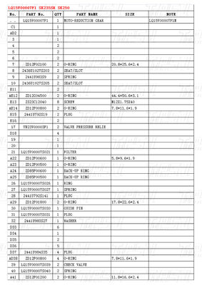 SK235 Moteurs hydrauliques de déplacement pour les excavatrices Catalogue Kobelco LQ15V00007F1