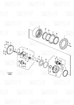 VOE14575732 Boîte de vitesses de déplacement pour excavatrice en acier pour Volvo Catalogue EC240B