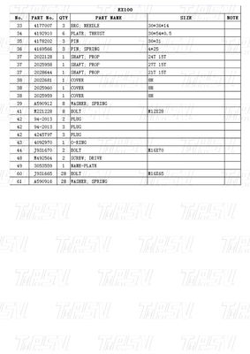 9065934 9080068 9096481 Excavateur moteurs de déplacement Catalogue moteurs hydrauliques de déplacement EX100