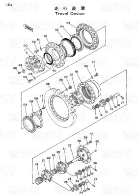 9065934 9080068 9096481 Excavateur moteurs de déplacement Catalogue moteurs hydrauliques de déplacement EX100
