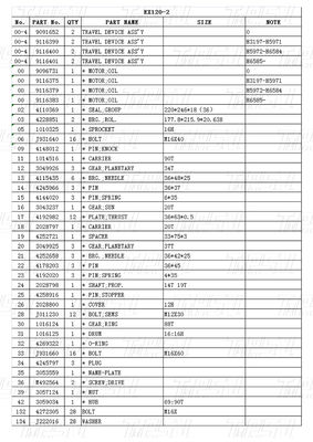 Réducteur planétaire en acier EX120-2 Catalogue du moteur de déplacement de la pelle 9091652 9116399 9116400 9116401