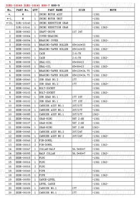 31N1-10140 31N1-10141 R80-7 Catalogue du réducteur planétaire
