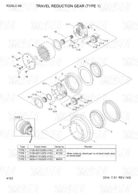 31Q6-40020 31Q6-40021 31Q6-40022 Mines énergétiques R220-9 Excavateur Catalogue du moteur
