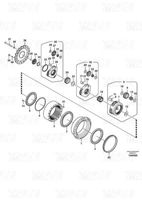 Réducteur planétaire d'acier VOE14599921 Catalogue de l'entraînement de déplacement de l'excavatrice pour les marques compatibles