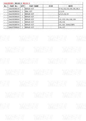 Bolt-on 2441U829F1 SK120-3 Excavator Travel Drive Catalogue moteur Compatible avec différentes marques et modèles d'excavateurs