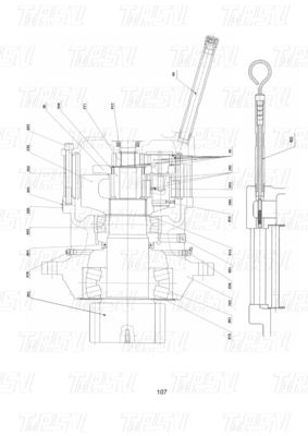 Le boulon varie en fonction du modèle 11C0164 CLG225C Catalogue de l'entraînement pivotant de la pelle