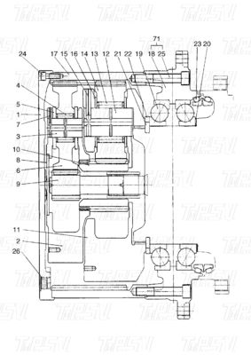 Catalogue du moteur de déplacement planétaire 401-00005A DX420 de l'excavatrice avec moteur hydraulique pivotant