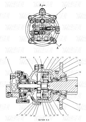 E307C Moteur à entraînement pivotant pour excavatrice hydraulique pour applications exigeantes
