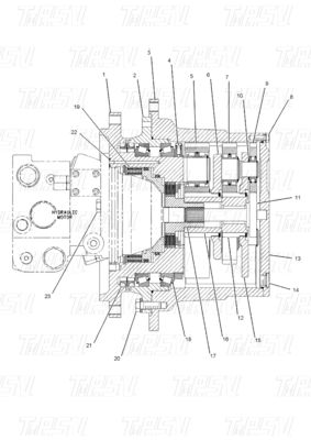 Acier lourd 162-1379 E312B Catalogue du moteur de déplacement de la pelle