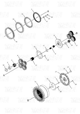 Catalogue de l'assemblage du moteur et du réducteur