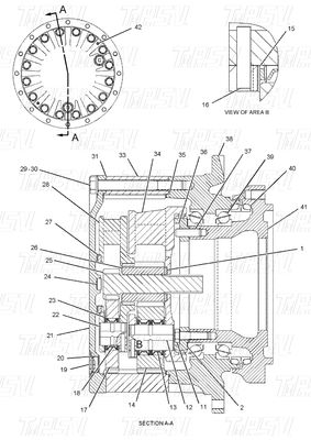 Moteur hydraulique noir 191-3234 E320B Excavator Voyage Drive Catalogue Moteur pour réparation d'équipements lourds