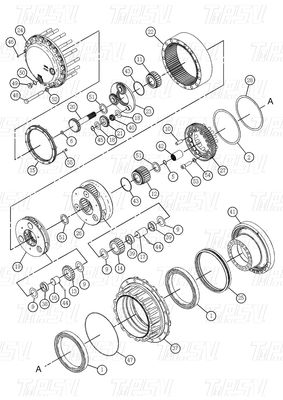 Bolt On Planétaire 511-6013 527-7082 514-9423 514-9426 326D Excavateur Voyage Drive Pour l' énergie