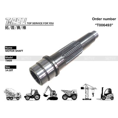 Couleur Noir TM09 Excavator Travel Motor Shaft Parties de pompes hydrauliques pour réparation et maintenance de machines fournisseur de solutions