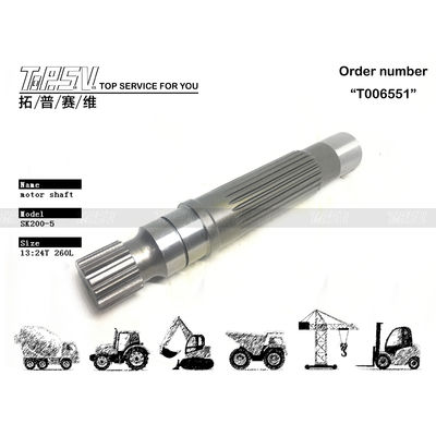 YN15V00003S009 Pompe hydraulique noire SK200-5 Excavateur Voyage pièces moteur Arbre haute durabilité