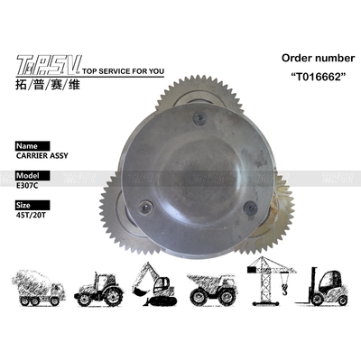 Acier lourd E307C Excavateur Voyage 1 étape Porteur Assy en noir pour les opérations de construction lourdes