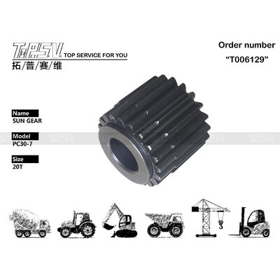 FUFRP-1159-08 haute précision PC30-7 Excavateur Voyage 2 étapes Sun Gear en noir