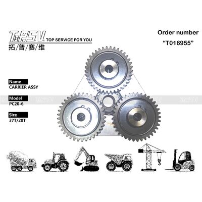 Ensemble porteur de pelle en acier FUGHC-3-2-1159 avec réducteur planétaire, robuste et durable, pour pelle PC20-6, déplacement, 1er étage, ensemble de transport, composant de machines de construction