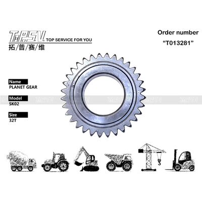 Pièces de vitesse de planétaire d'étape du voyage 1 d'excavatrice SK02 pour les pièces de rechange d'excavatrice d'entraînement de voyage
