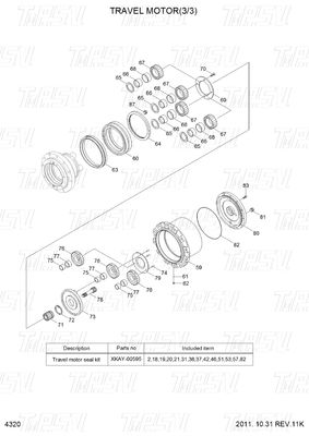 Good price R80-7 Parties de réducteurs de moteur de l'excavatrice noire en ligne