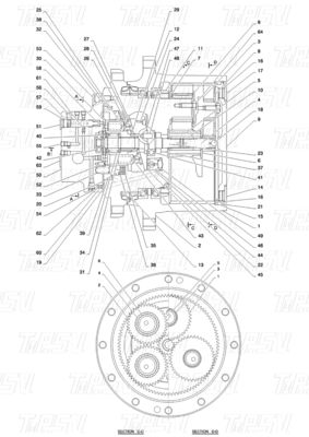 Good price Varié en fonction du modèle PY53D00004F1 SK55 Catalogue des entraînements de déplacement des excavatrices en ligne