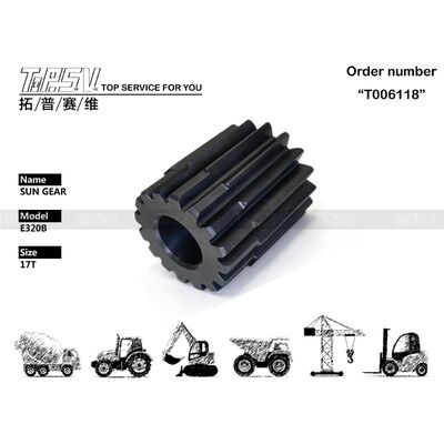 7Y-1430 Excavateur de haute précision E320C Voyage 2 étapes Sun Gear avec entraînement hydraulique du moteur et réducteur planétaire