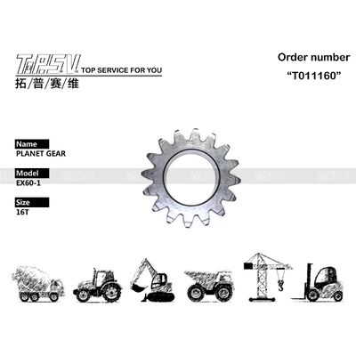 3036285 Compatibilité universelle EX60-1 Balance de l'excavateur 1 étape engrenage planétaire avec engrenage rotatif réduit