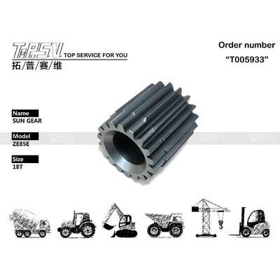 Moteur hydraulique à haute durabilité TM10VD Excavator Travel 2 Stage Sun Gear Parties de moteur
